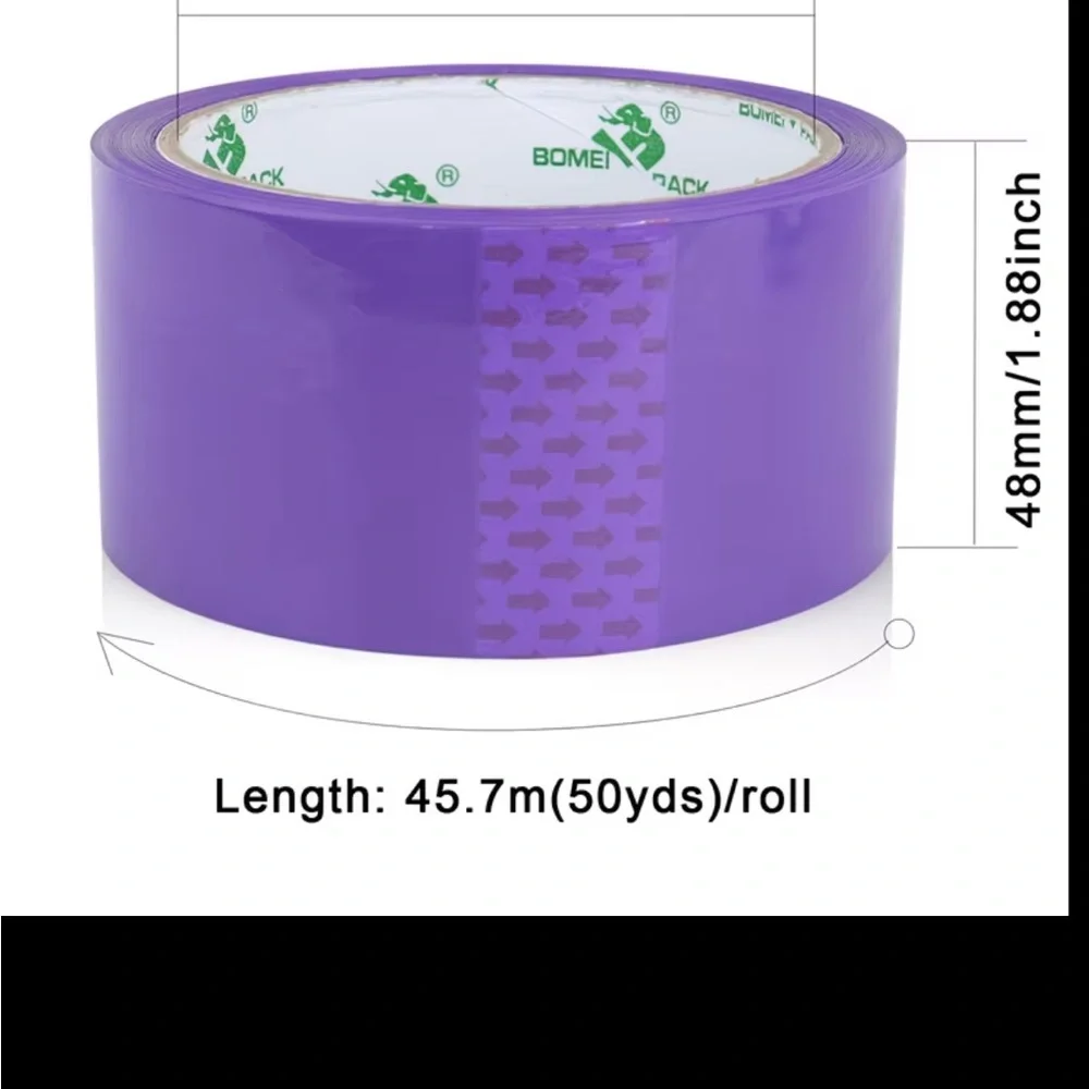 Purple Packing Tape Shipping Tape Roll Cute Packaging Supplies 50 Yards